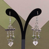 Chrysoprase Heart Boho Earrings