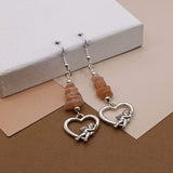 Sunstone Cupid Heart Earrings