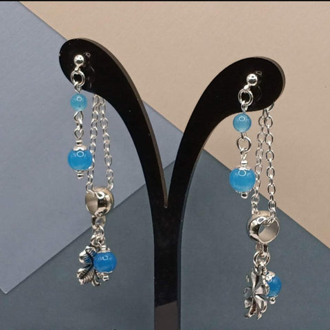 Blue Agate Shamrock Mullet 2.0 Earrings