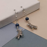Dumortierite Bird Earrings