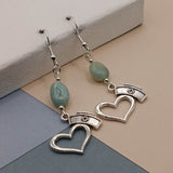 Larimar Medical Heart Earrings