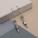 Larimar Syringe Earrings